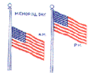 Memorial Day position of flag